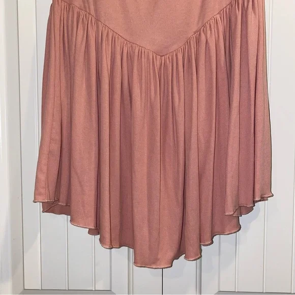 Cider Pink Ruched Bowknot Ruffle Mini Dress - Picture 4 of 10
